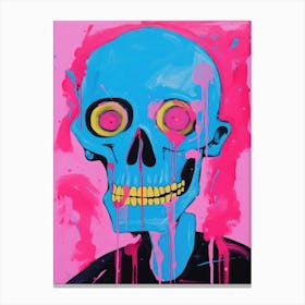 Blue Skull 4 Canvas Print