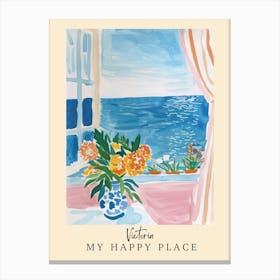 My Happy Place Victoria 1 Travel Poster Canvas Print