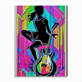 Girl With A Guitar Canvas Print