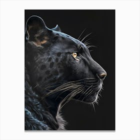 Black Leopard Canvas Print