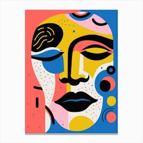 Face Pattern Illustration 4 Canvas Print