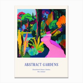 Colourful Gardens Christchurch Botanic Gardens New Zealand 1 Blue Poster Canvas Print