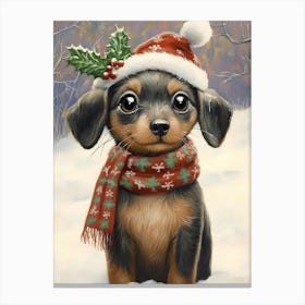 Christmas Dachshund Canvas Print