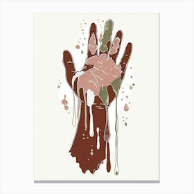 Bloody Hand Canvas Print