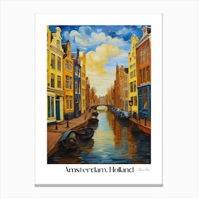 Amsterdam. Holland. beauty City . Colorful buildings. Simplicity of life. Stone paved roads.16 Canvas Print