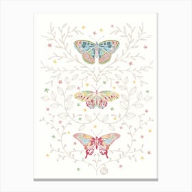 Graceful Flutter [white] Canvas Print