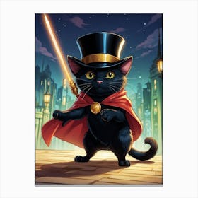 Cat In Top Hat 1 Canvas Print