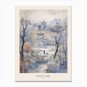 Winter City Park Poster Royal Park Kyoto 4 Canvas Print