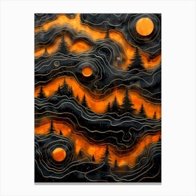 Twilight Abstract Painting Canvas Print