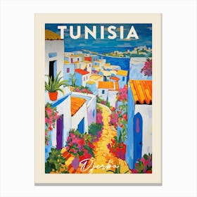 Djerba Tunisia 1 Fauvist Painting  Travel Poster Canvas Print