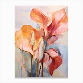 Fall Flower Painting Flamingo Flower 1 Canvas Print