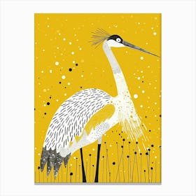 Yellow Crane 4 Canvas Print