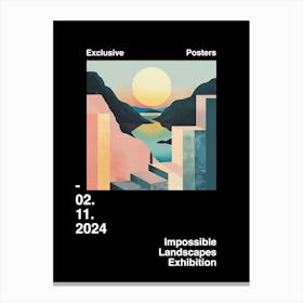 Impossible Landscapes Exhibition Archive Poster 20 Canvas Print