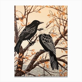 Two Birds Art Nouveau Poster 3 Canvas Print