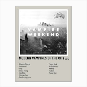 Modern Vampires Of The City 2013 Poster Canvas Print