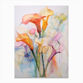 Abstract Flower Painting Calla Lily 3 Canvas Print