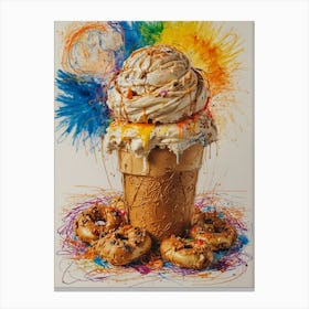 Ice Cream Cone 70 Canvas Print