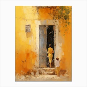 Child At The Door Canvas Print