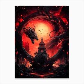 Dragons Of Hell Canvas Print