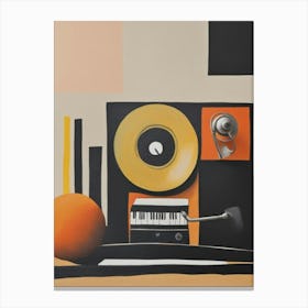 Oranges And Records Canvas Print