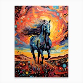 Horse In The Desert Canvas Print