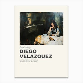 Museum Poster Inspired By Diego Velazquez 2 Canvas Print