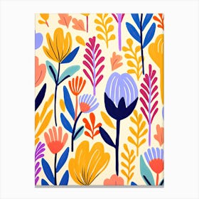 Blooms In Matisse Style Wake; Whimsical Elegance Canvas Print