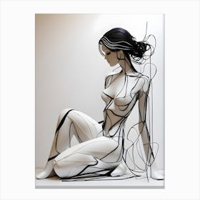 Abstract Sculpture Of A Woman Canvas Print