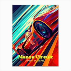 Monza Circuit Grand Prix Italy Digital Travel Illustration Canvas Print