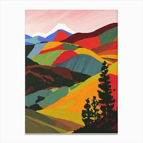 Sierra Nevada National Park 1 Spain Abstract Colourful Canvas Print