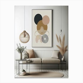 boho circlesl Abstract Print Canvas Print