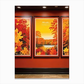 A Seamless Presentation Of Signs Set In An Abbot Point Style Reception Design With Warm Autumn Colo 1 Canvas Print