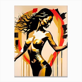 Golden Nude Canvas Print