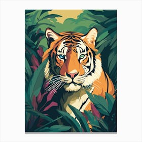 Tiger In The Jungle Canvas Print