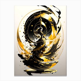 Gold And Black 3 Canvas Print