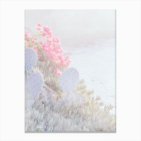 Muted Cactus By The Sea Canvas Print