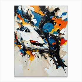 Abstract Painting - White Sports Car Stampe su tela