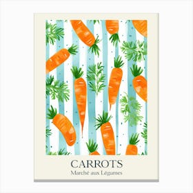 Marche Aux Legumes Carrots Summer Illustration 3 Canvas Print