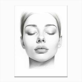 Detailed Digital Illustration Of A Face 1 Canvas Print