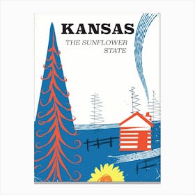 Kansas The Sunflower State Canvas Print