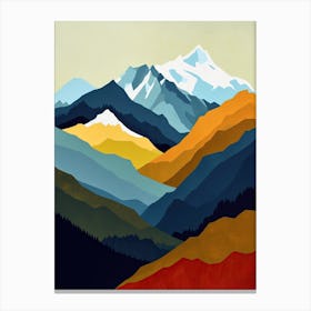 Minimalist Zen: Mountain Majesty Canvas Print