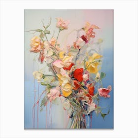Abstract Flower Painting Snapdragon 3 Canvas Print
