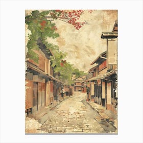 Gion District Japan Mid Century Modern 2 Canvas Print