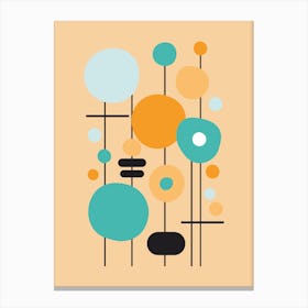 Mid Century Modern Abstract 22 Orange Canvas Print