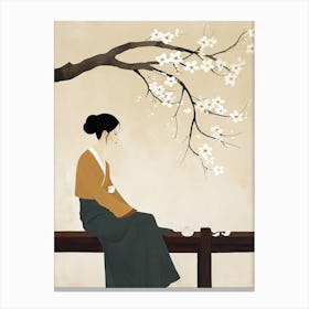 Asian Woman, Boho Wall Canvas Print