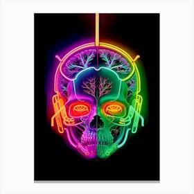 Neon Skull 36 Canvas Print