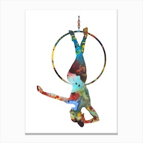 Aerial Hoop Lyra Aerial Ring Cerceau Cerceaux Watercolor Canvas Print