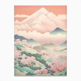 Mount Mitoku In Tottori, Japanese Landscape 1 Canvas Print