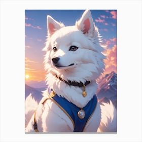 American Eskimo Star Canvas Print