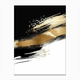 Gold And Black Abstract Painting 113 Canvas Print